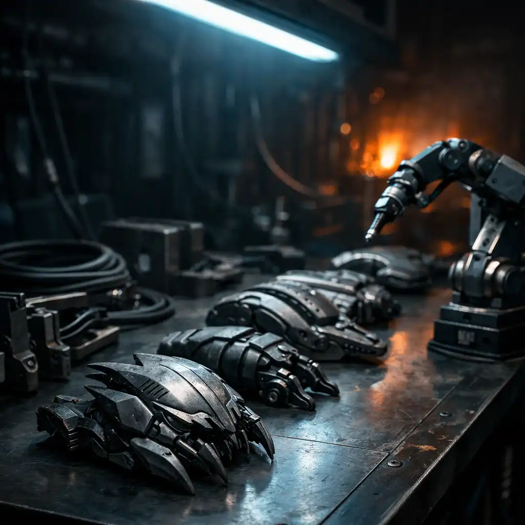 Stanowisko składania z modularnymi częściami i narzędziem mechanicznym